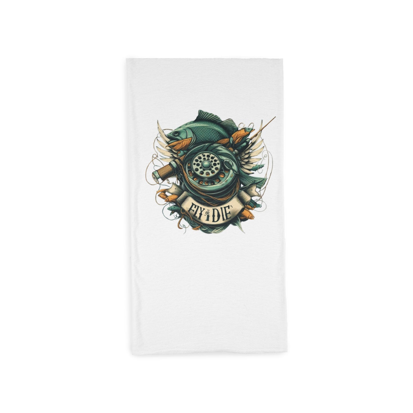 E - Fly or Die Fishing Foulard tubulaire pour passionnés de pêche - Design 'Fly or Die Fising'