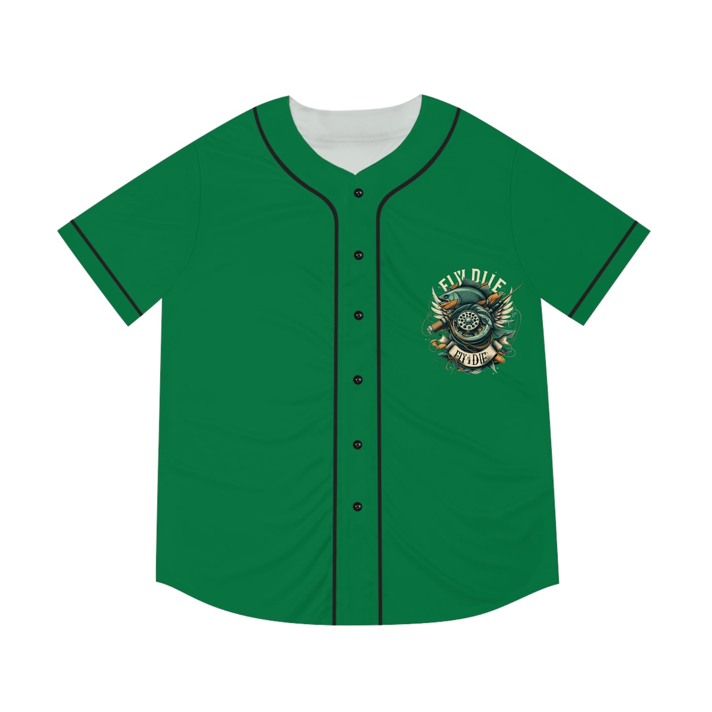 A - Fly or Die Fishing - Maillot de baseball pour hommes (AOP)