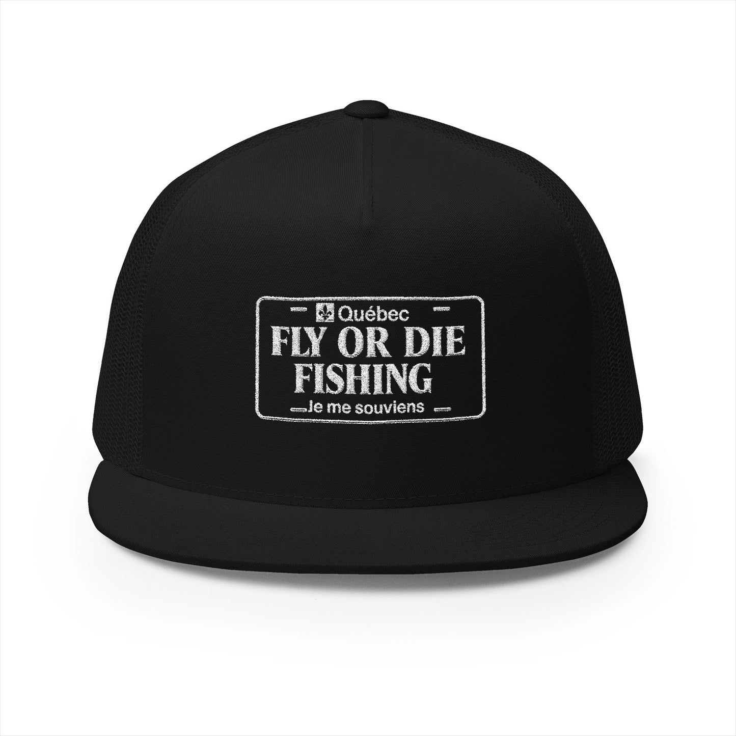 D - Fly or Die Fishing - 5 Panel Trucker Cap