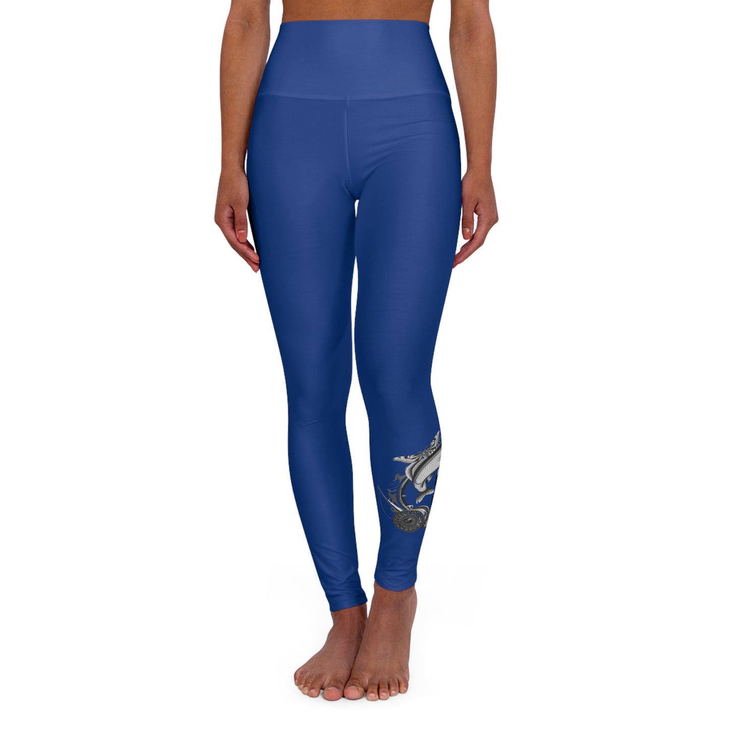 H - Fly or Die Fishing - Leggings de yoga à taille haute (AOP)