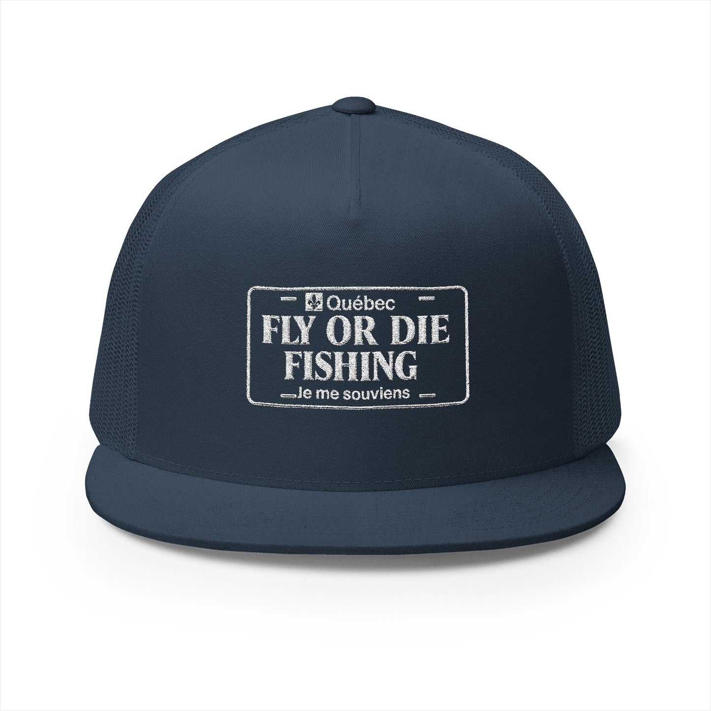 D - Fly or Die Fishing - 5 Panel Trucker Cap