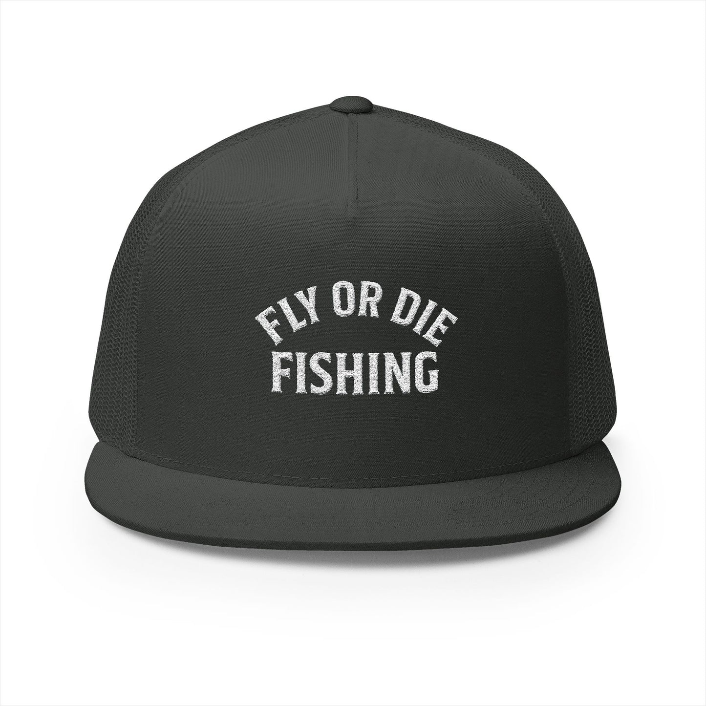 D - Fly or Die Fishing - 5 Panel Trucker Cap