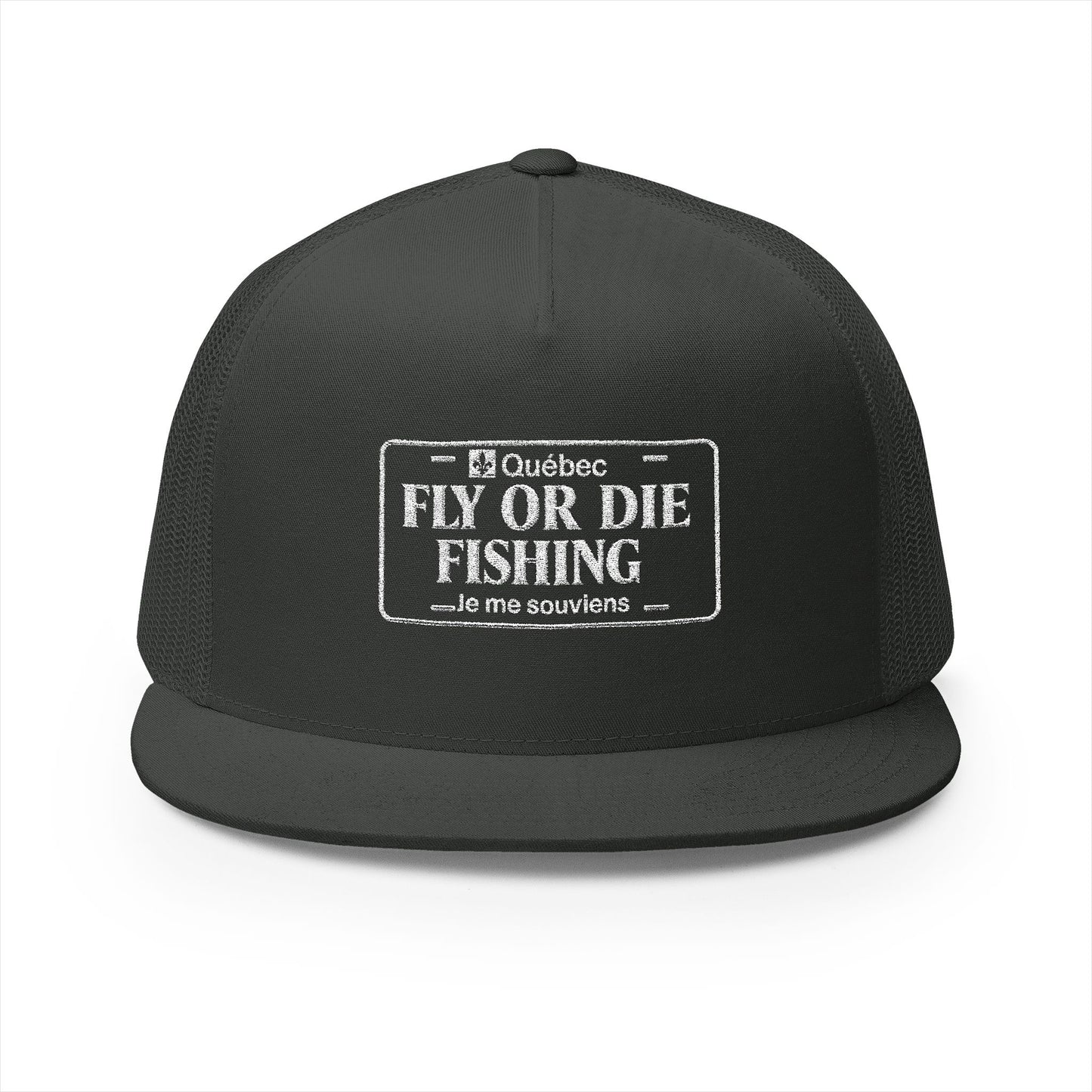 D - Fly or Die Fishing - 5 Panel Trucker Cap
