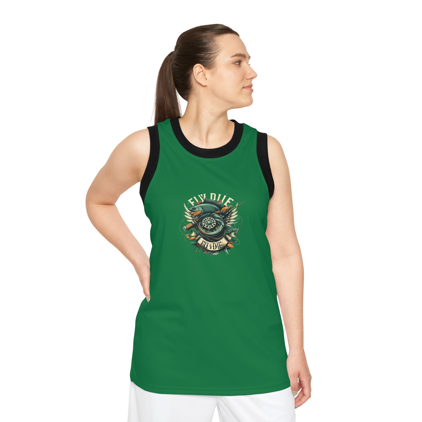 G - Fly or Die Fishing - Unisex Basketball Jersey (AOP)