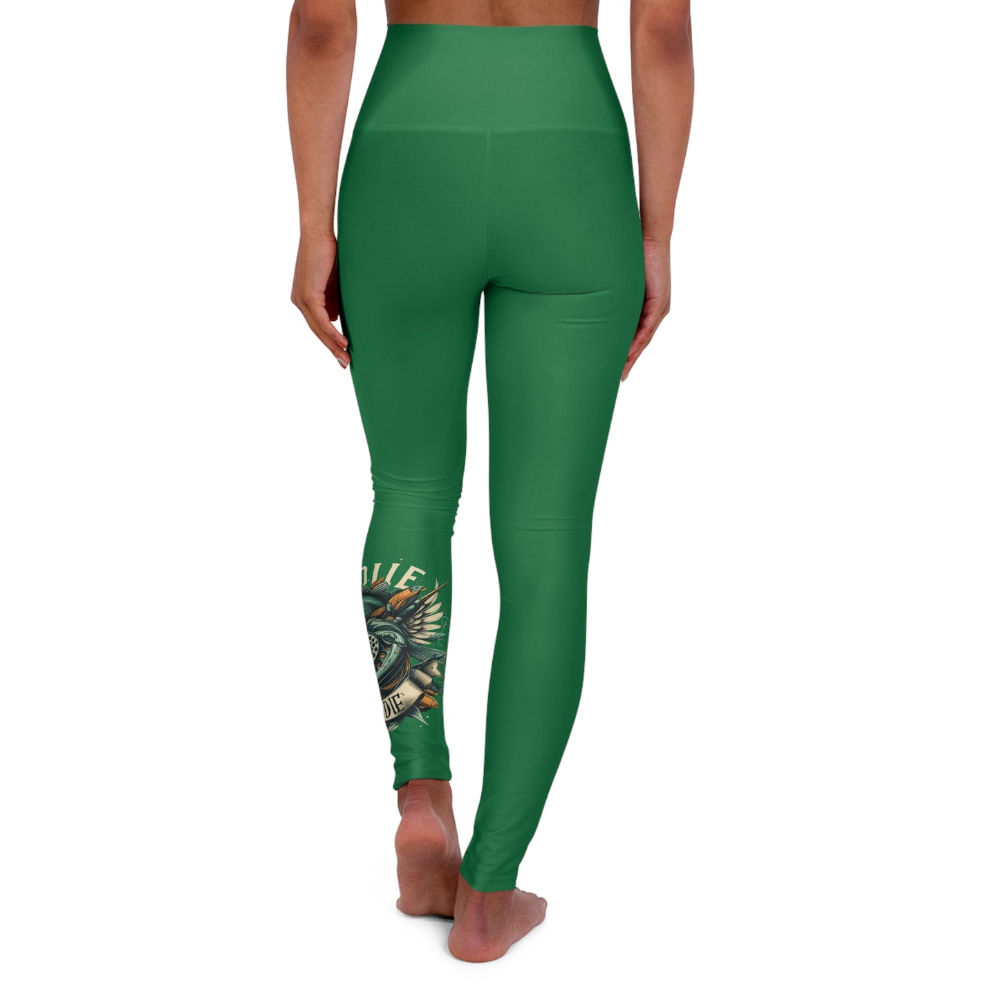 H - Fly or Die Fishing - Leggings de yoga à taille haute (AOP)