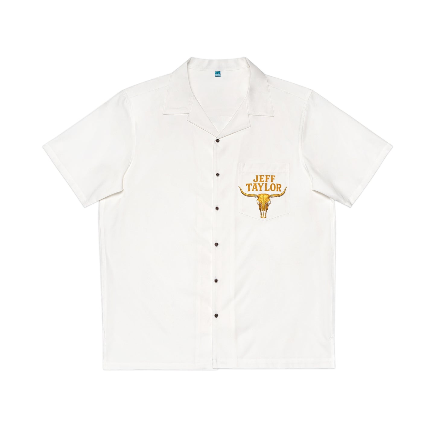 Jeff Taylor Longhorn Embroidered Hawaiian Shirt