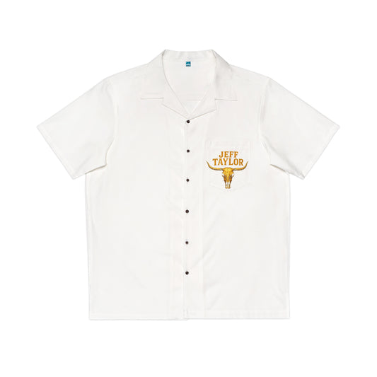 Jeff Taylor Longhorn Embroidered Hawaiian Shirt