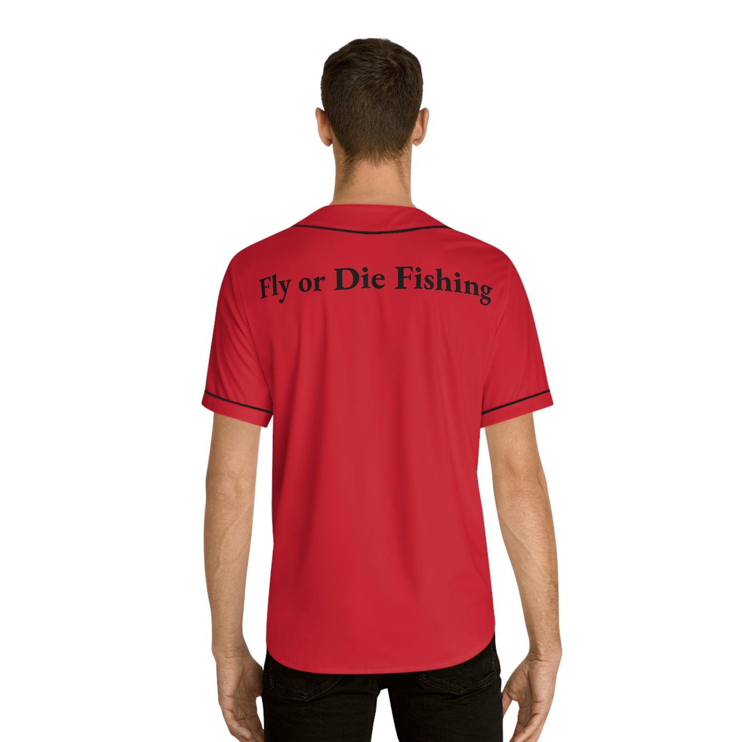 G - Fly or Die Fishing - Men's Baseball Jersey (AOP)